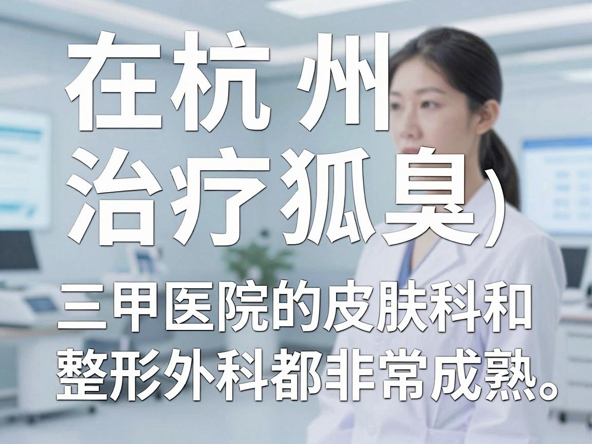在杭州，治疗狐臭（腋臭）三甲医院的皮肤科和整形外科都非常成熟。以下是几家口碑较好、技术先进的医院推荐，你可以根据自己的情况选择