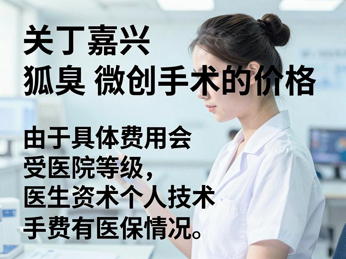 关于嘉兴狐臭微创手术的价格，由于具体费用会受医院等级、手术技术、医生资质及个人情况（如异味严重程度、是否有医保等）影响，无法给出一个固定数字。但根据公开信息和市场调研，可以提供一个大致的参考范围