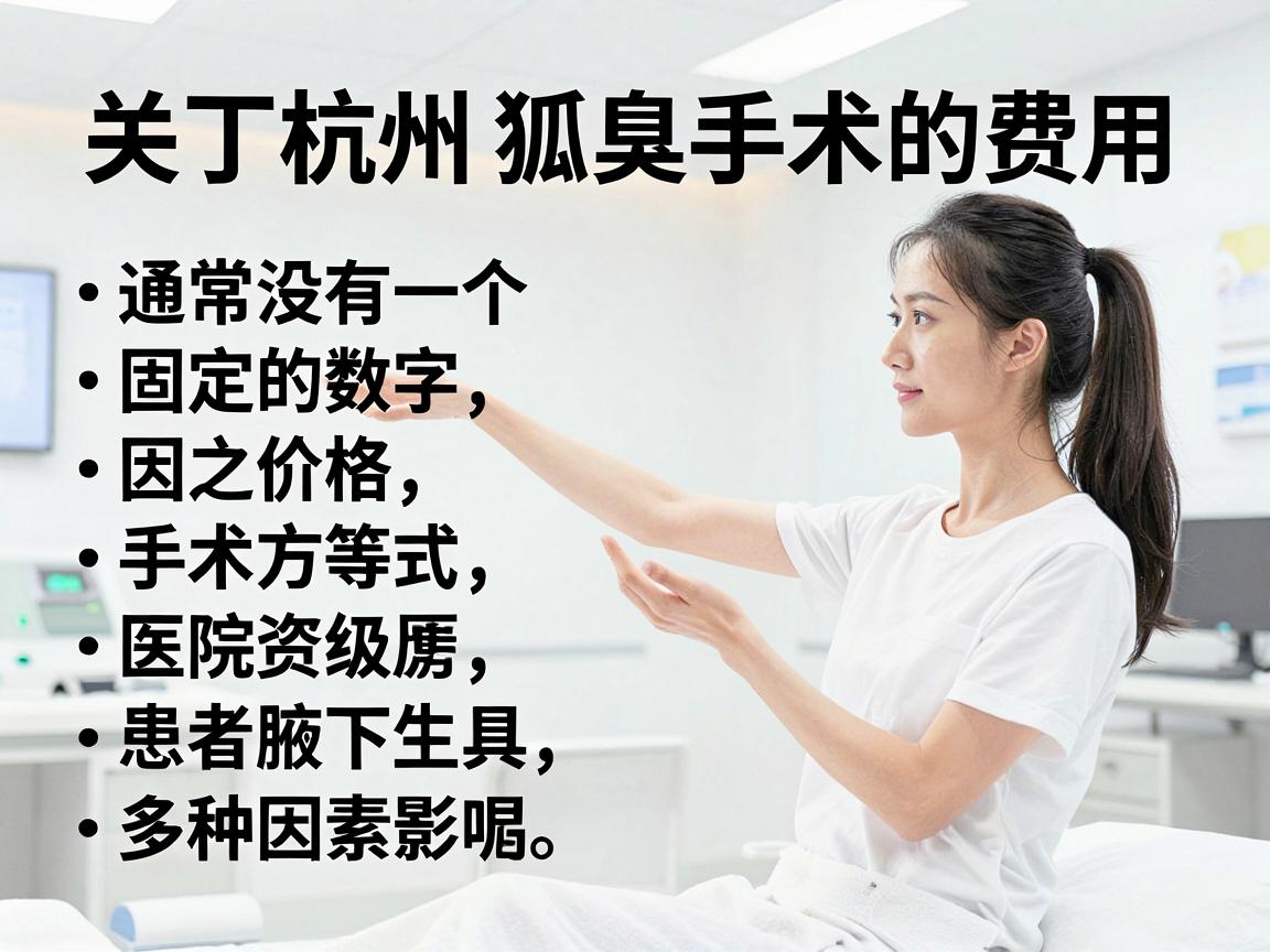 关于杭州狐臭手术的费用，通常没有一个固定的数字，因为价格受手术方式、医院等级、医生资历、患者腋下具体情况等多种因素影响。但根据2024-2025年的市场行情，可以提供一个大致范围供你参考