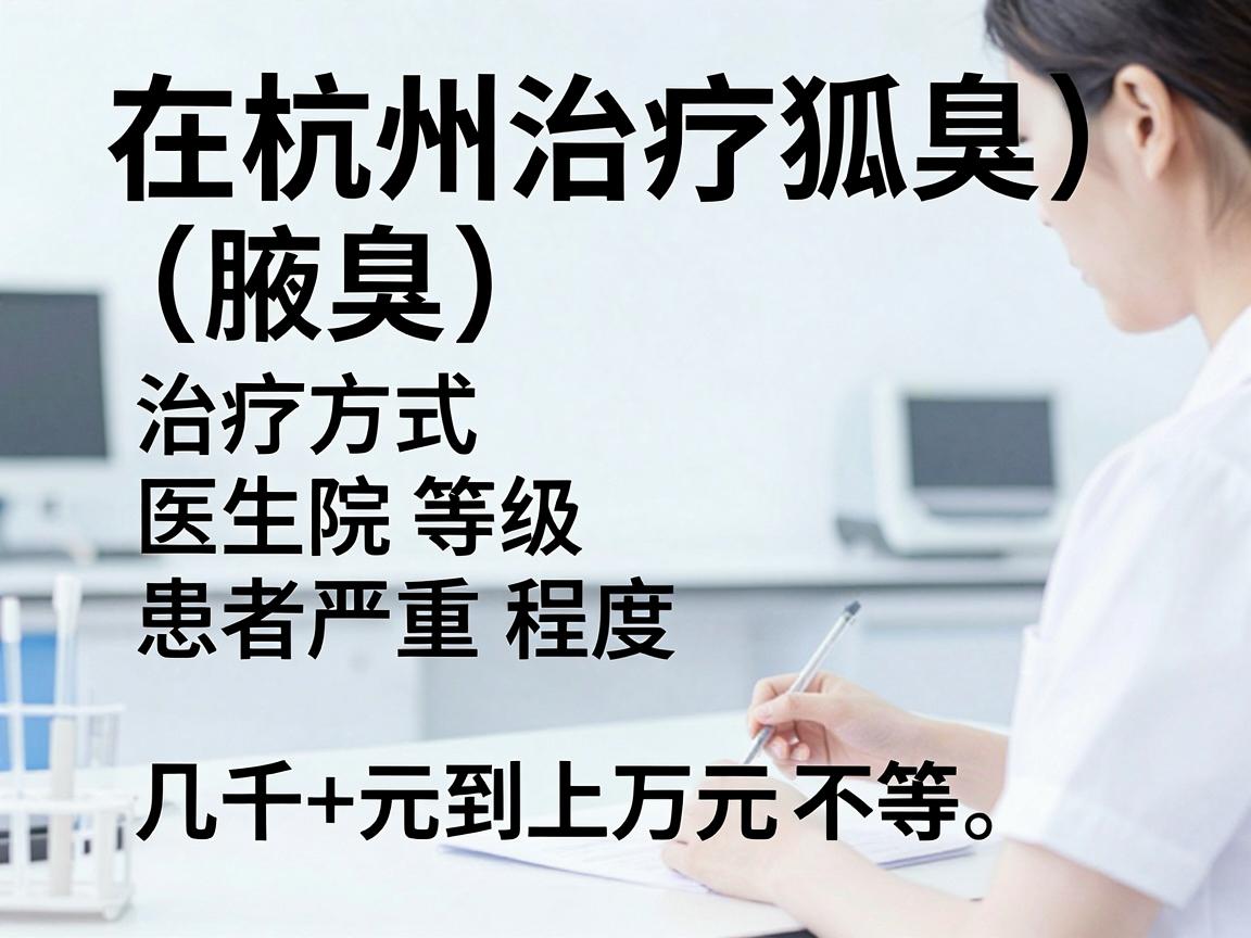 在杭州治疗狐臭（腋臭）的费用因治疗方式、医院等级、医生资质、患者严重程度等因素差异较大。一般来说，费用范围在 几千元到上万元 不等