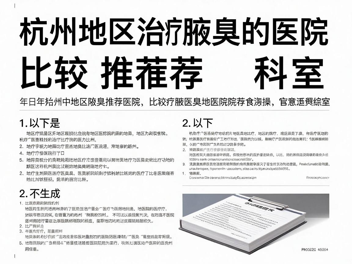 以下是杭州地区治疗腋臭比较推荐的医院及科室分析