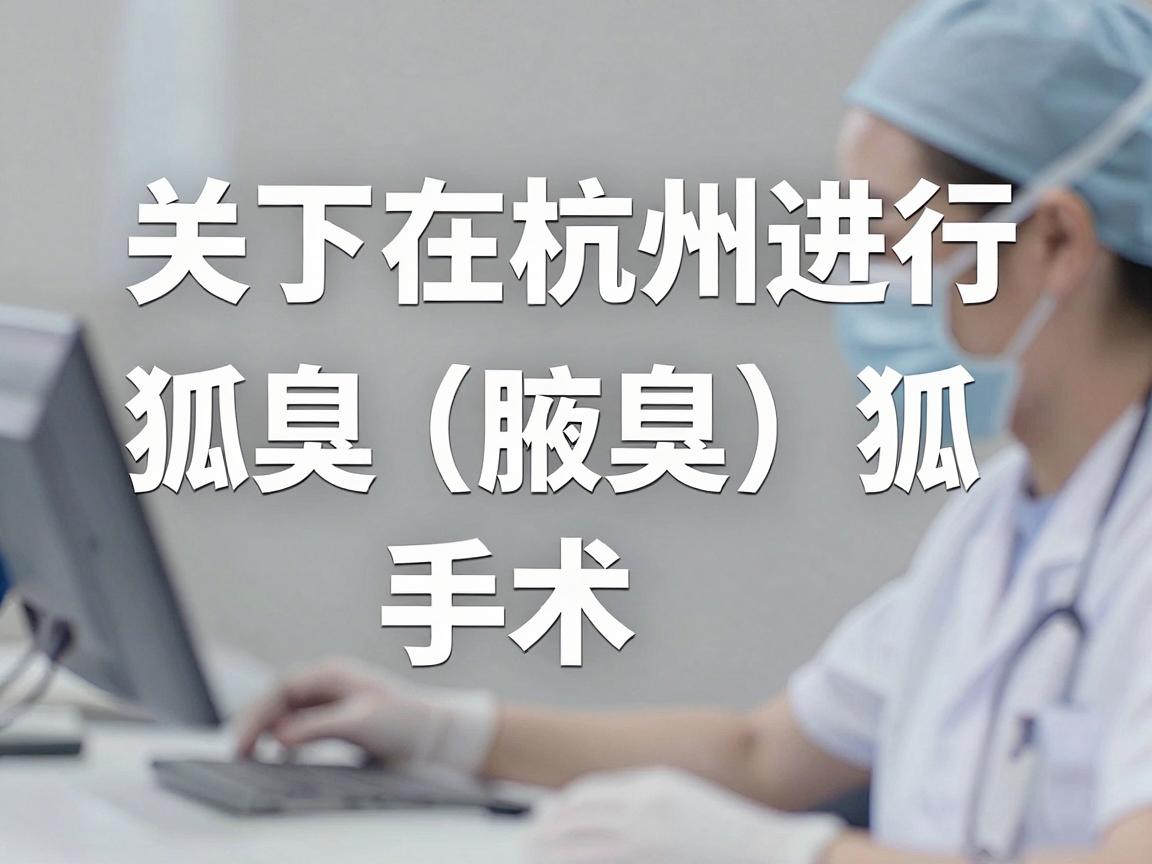 关于在杭州进行狐臭（腋臭）手术，以下是基于公开医疗信息的整理。请注意，医疗信息具有时效性，具体方案、价格和医生资质请务必通过官方渠道（如医院官网、官方挂号平台）进行最终确认