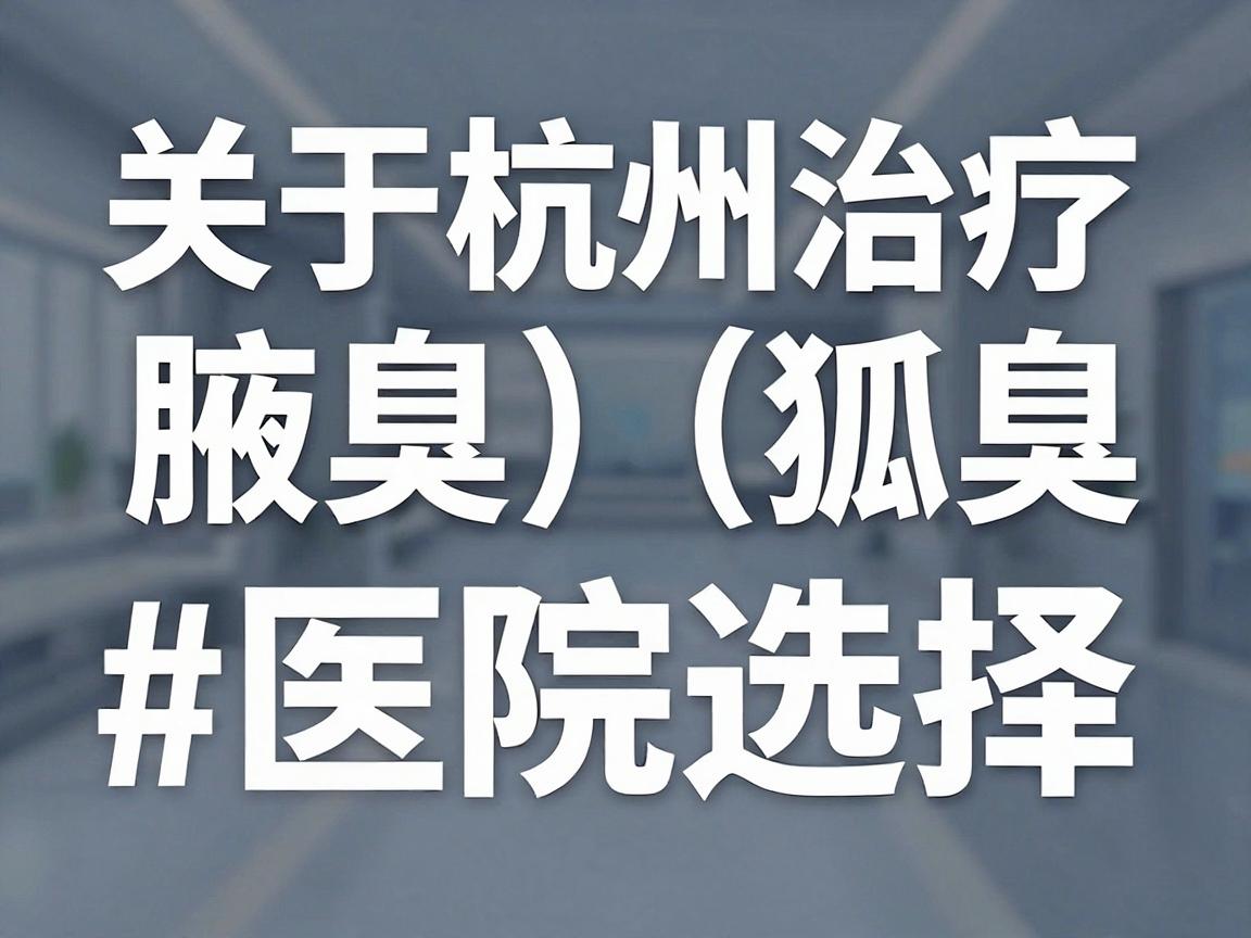 关于杭州治疗腋臭（狐臭）的医院选择，以下是基于公开医疗资源和患者口碑的整理建议。请注意，本回答不构成医疗建议，具体治疗方案请务必前往正规医院咨询医生