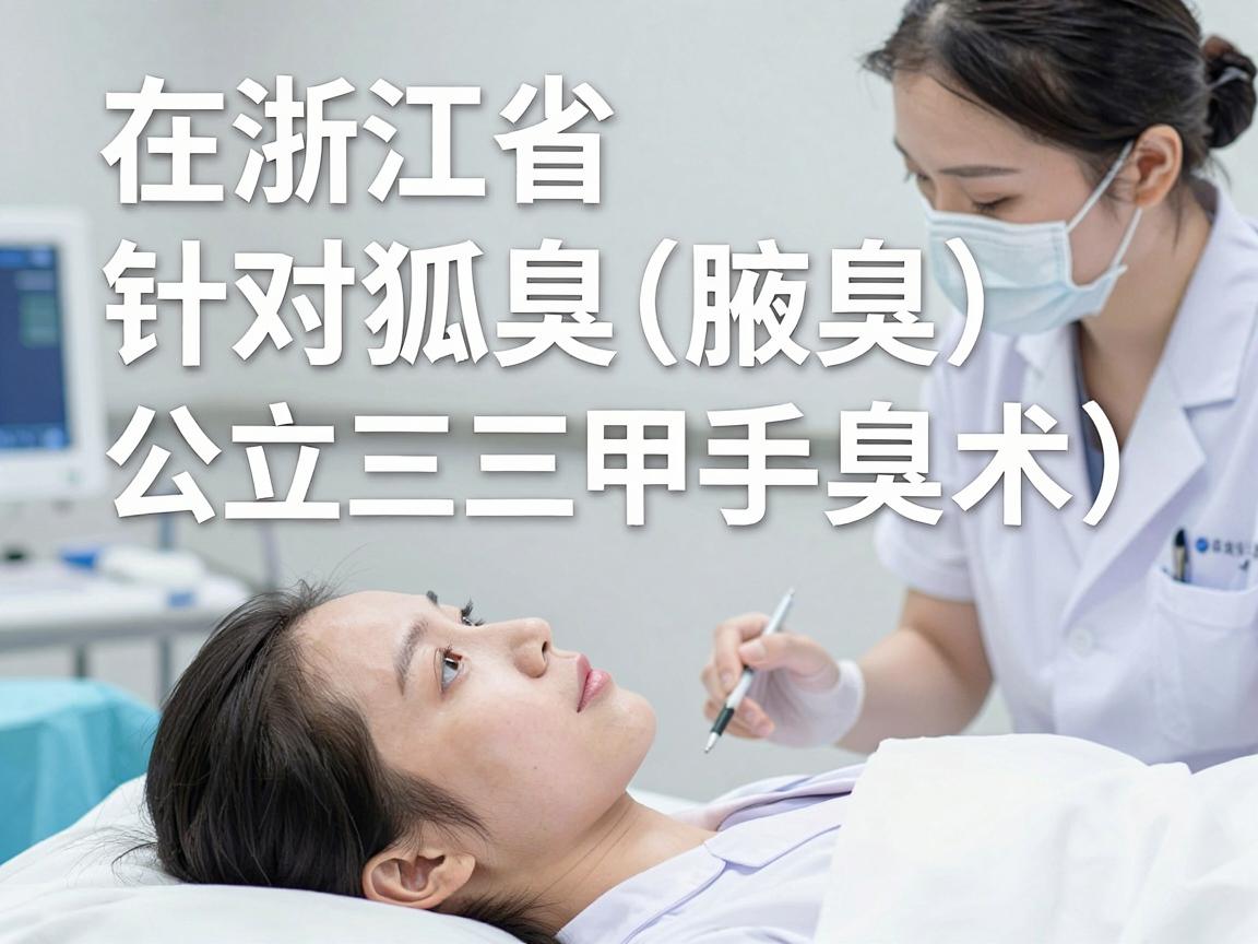 在浙江省，针对狐臭（腋臭）手术，建议优先选择公立三甲医院的整形外科、皮肤科或普外科（腋臭专科）这类医院设备先进、医生经验丰富，且收费透明规范
