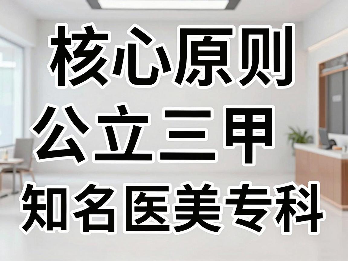 核心原则，公立三甲 vs 知名医美专科