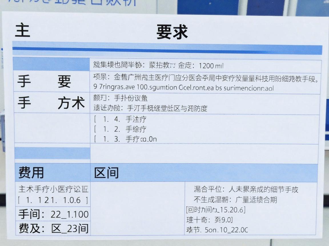 主要手术方式及费用区间