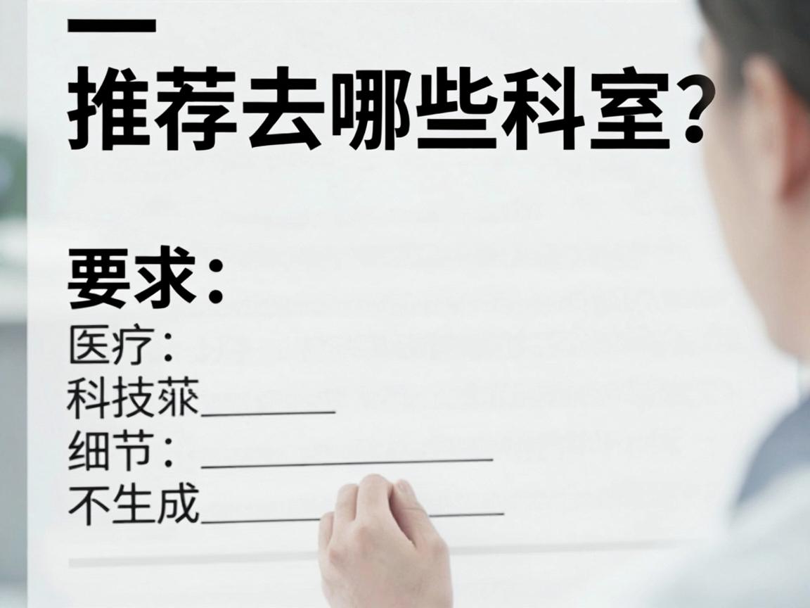 一、推荐去哪些科室？