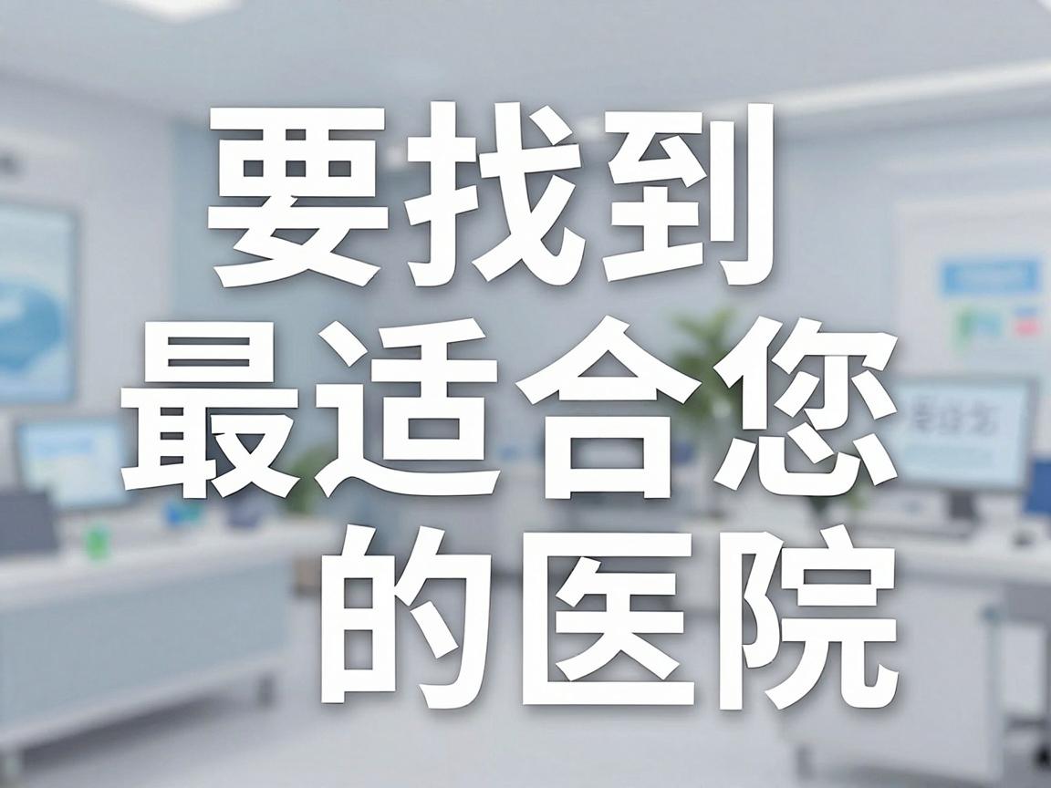 要找到最适合您的医院，建议您重点关注以下几个方向
