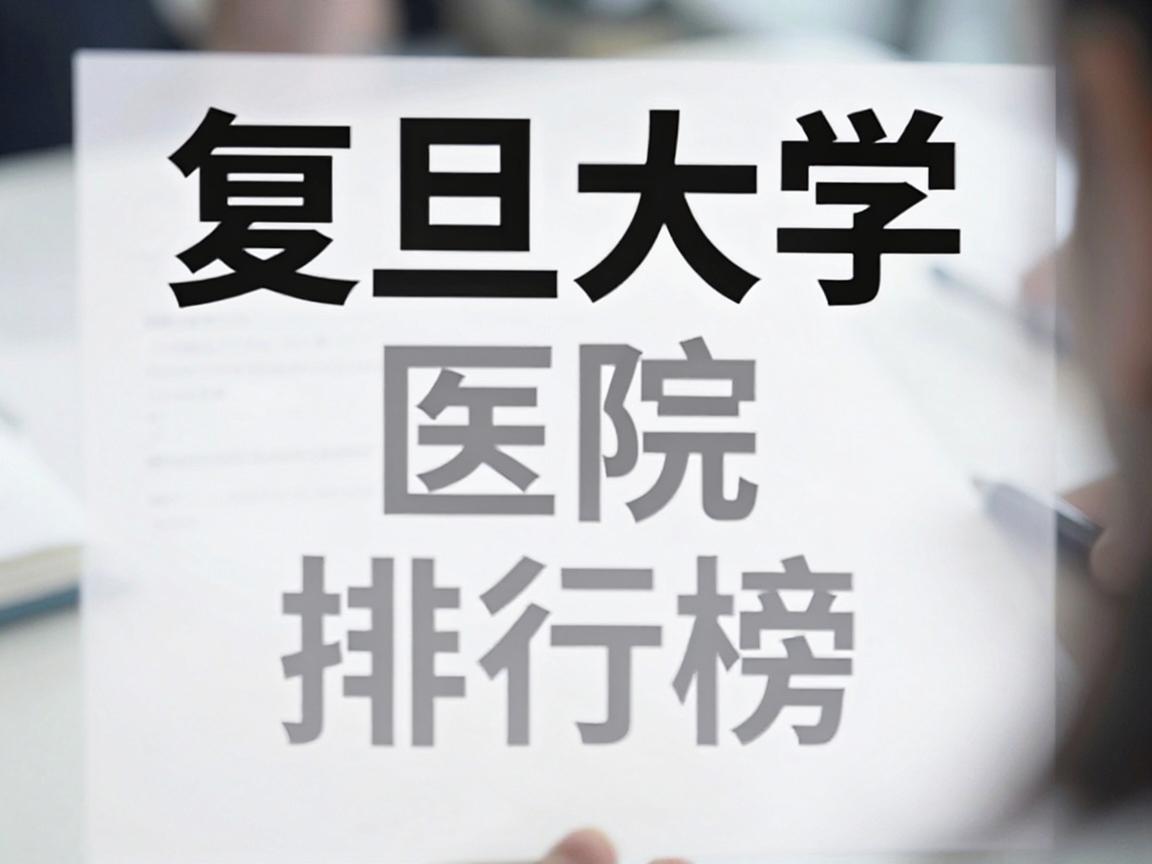 复旦大学医院排行榜