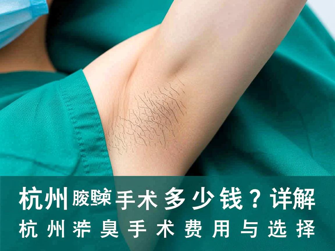 杭州腋臭手术治疗多少钱?详解杭州腋臭手术费用与选择 杭州腋臭手术治疗多少钱?详解杭州腋臭手术费用与选择