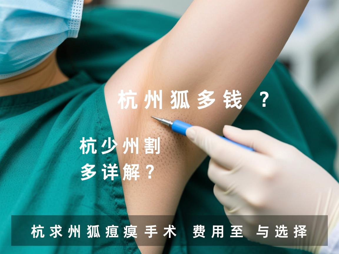 杭州割狐臭多少钱?详解杭州狐臭手术费用与选择 杭州割狐臭多少钱?详解杭州狐臭手术费用与选择