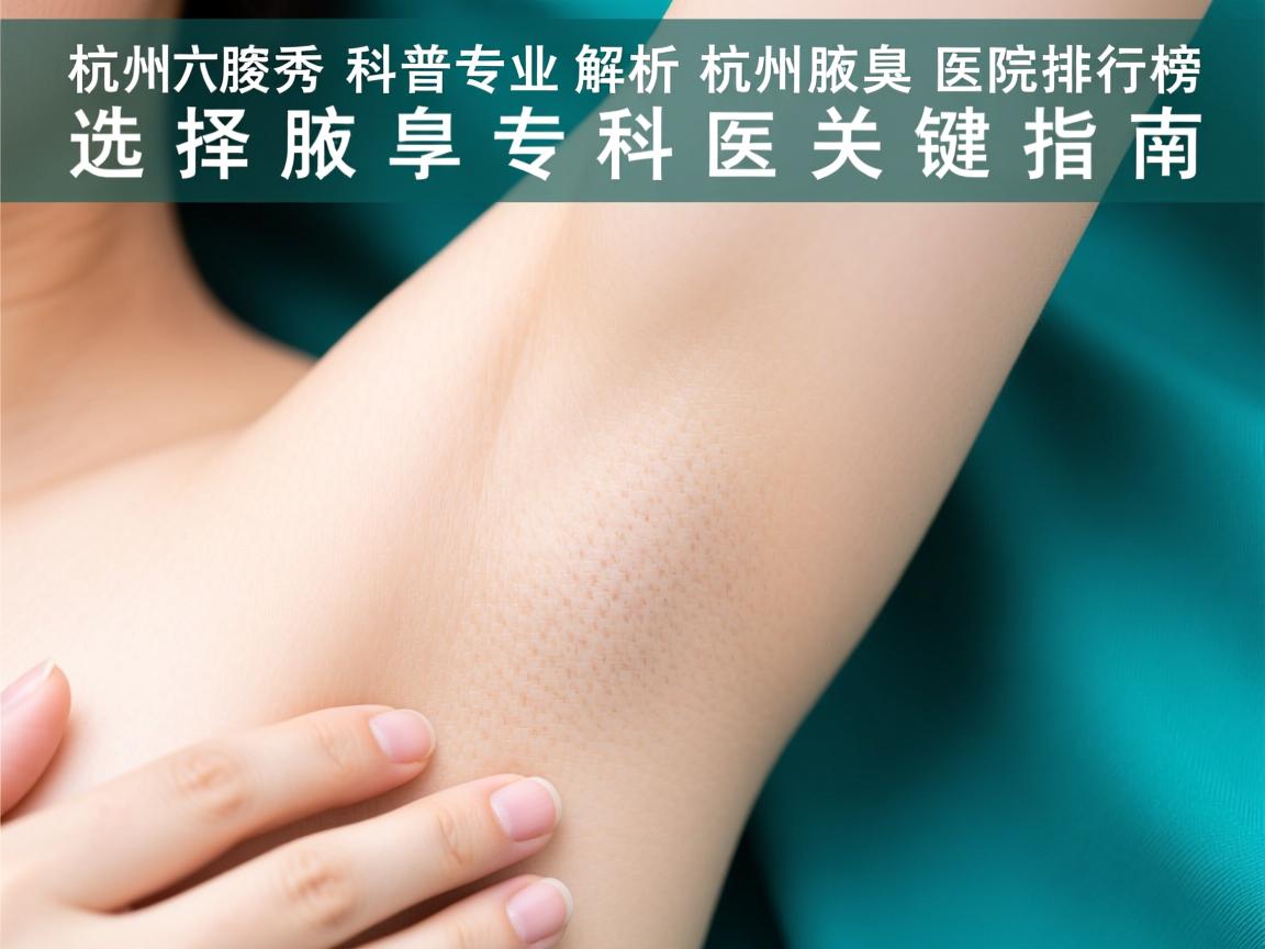 杭州腋秀科普专业解析杭州腋臭医院排行榜，选择腋臭专科的关键指南