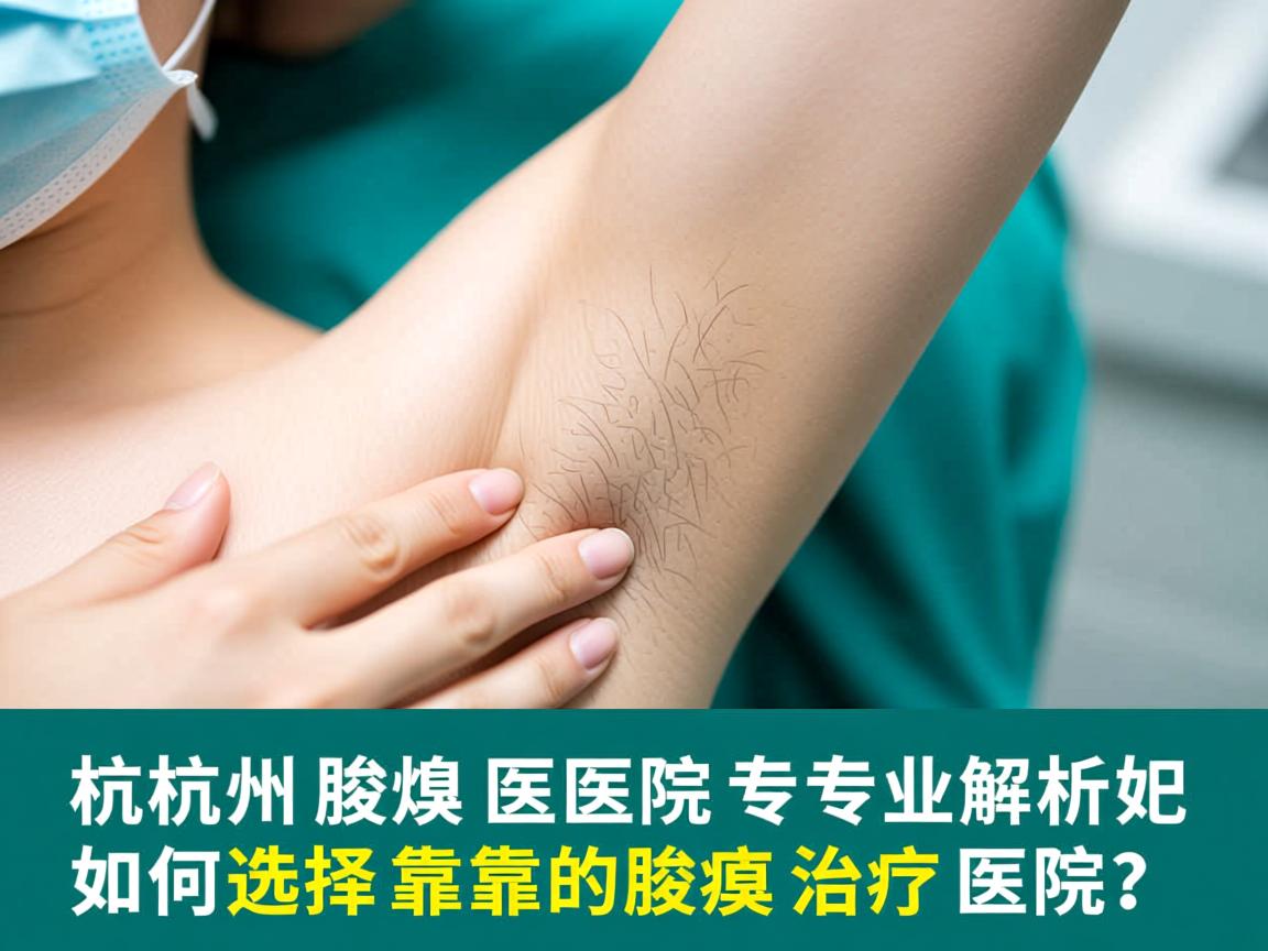 杭州腋臭医院专业解析，如何选择靠谱的腋臭治疗医院？