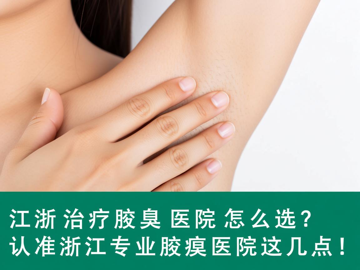 浙江治疗腋臭医院怎么选？认准浙江专业腋臭医院这几点！