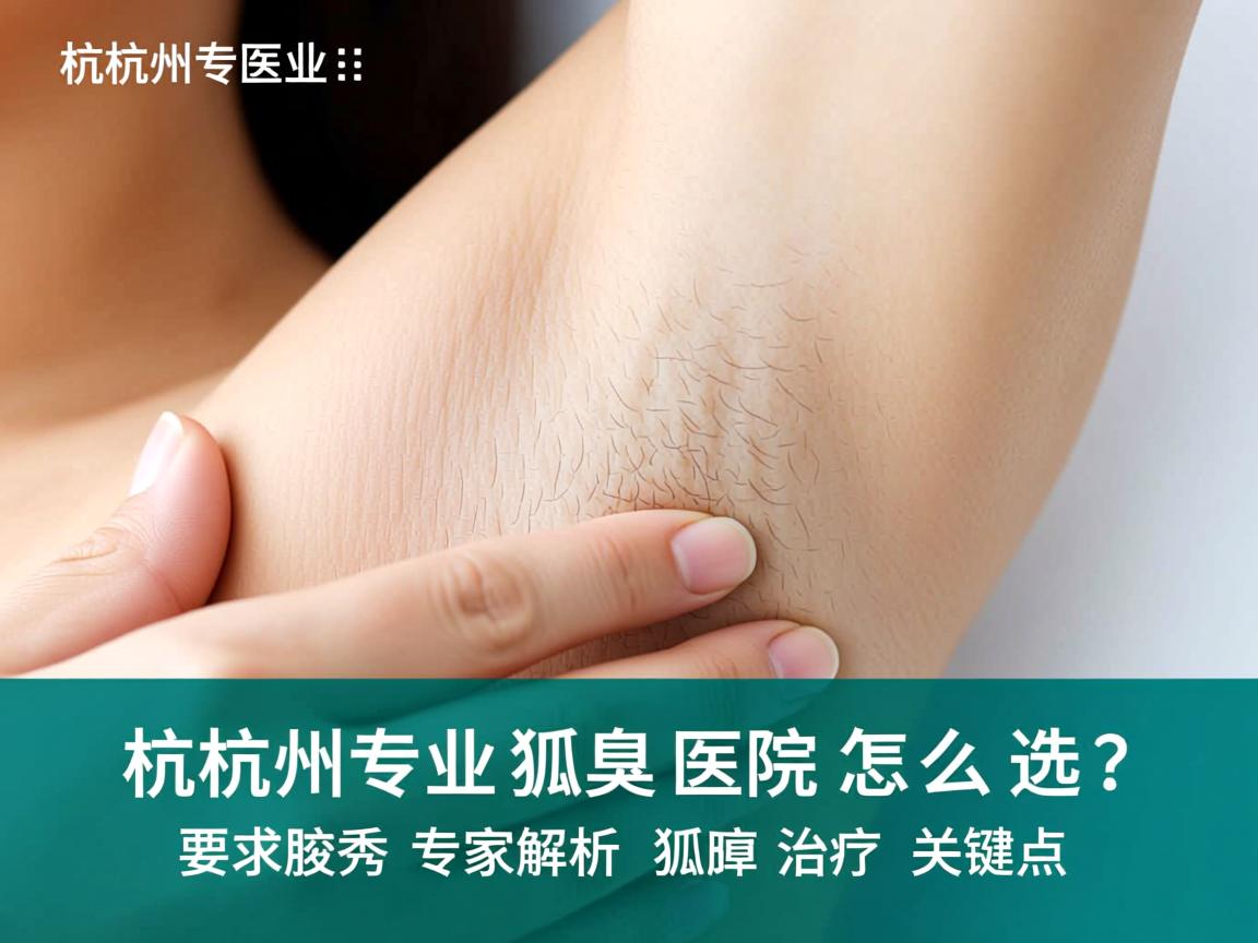 杭州专业狐臭医院怎么选？杭州腋秀专家解析狐臭治疗关键点
