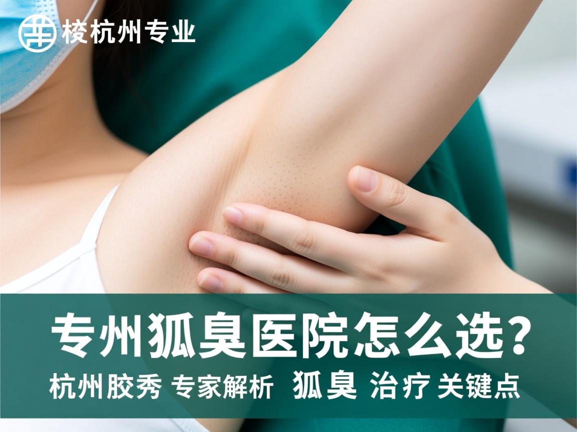 杭州专业狐臭医院怎么选？杭州腋秀专家解析狐臭治疗关键点