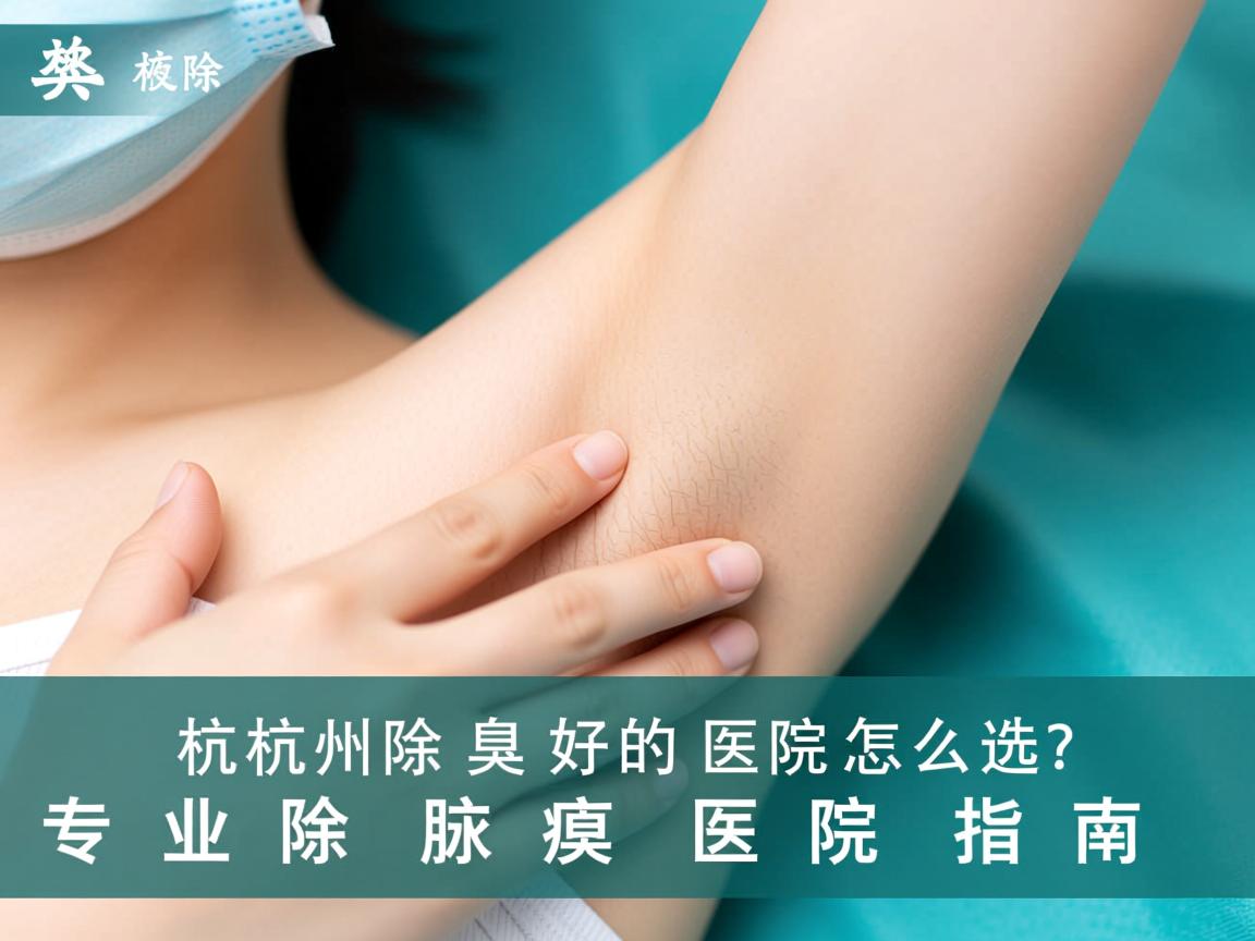 杭州除腋臭好的医院怎么选？专业除腋臭医院指南