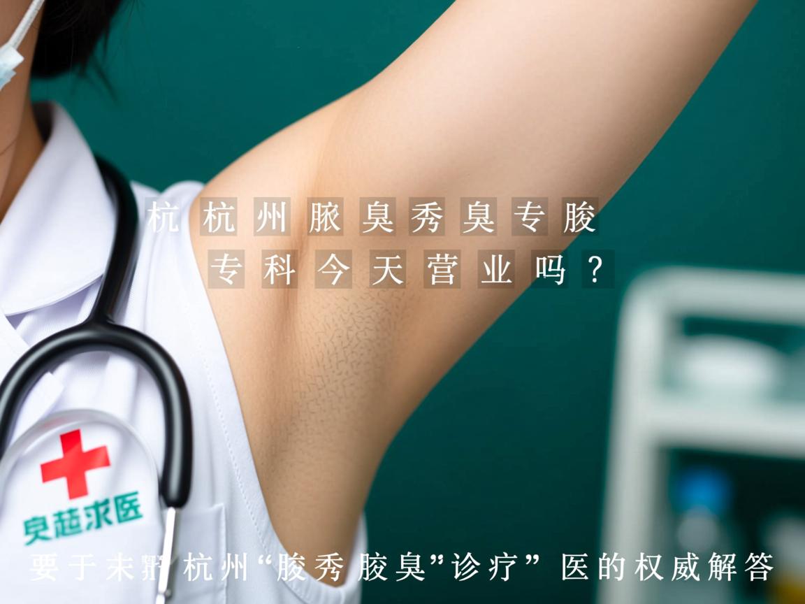 杭州腋秀腋臭专科今天营业吗?关于杭州腋秀腋臭诊疗的权威解答 杭州腋秀腋臭专科今天营业吗?关于杭州腋秀腋臭诊疗的权威解答
