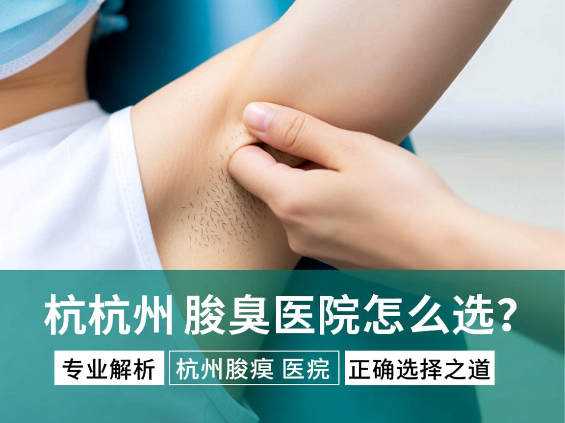杭州腋臭医院怎么选？专业解析杭州腋臭医院的正确选择之道