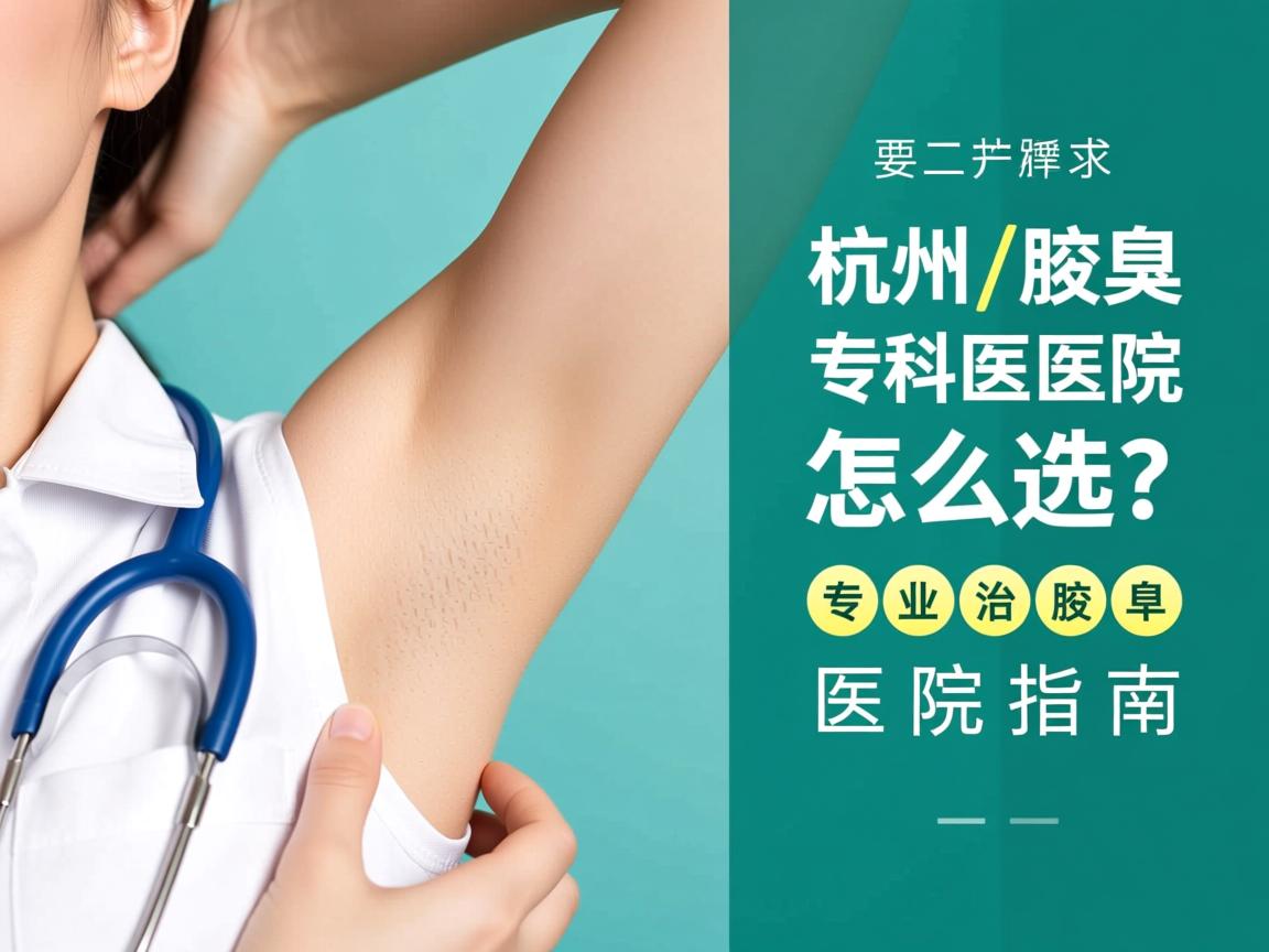 杭州腋臭专科医院怎么选？专业治疗腋臭的医院指南