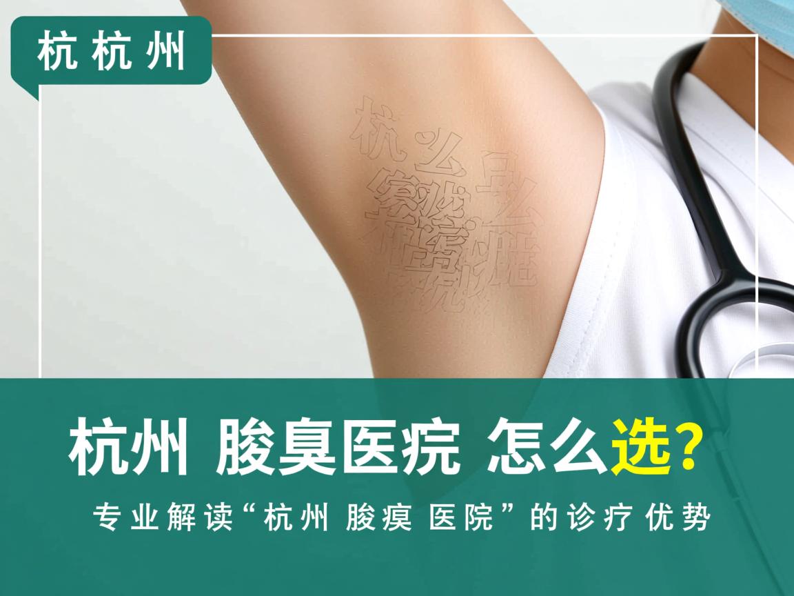杭州腋臭医院怎么选？专业解读杭州腋臭医院的诊疗优势