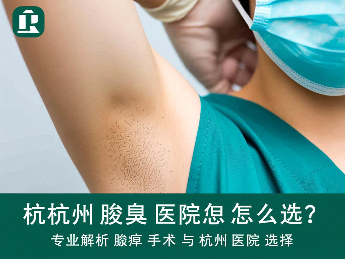 杭州腋臭医院怎么选？专业解析腋臭手术与杭州医院选择
