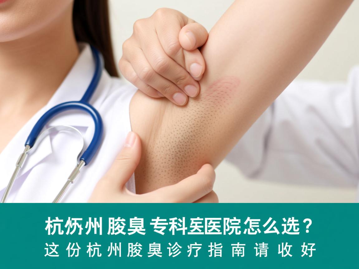 杭州腋臭专科医院怎么选？这份杭州腋臭诊疗指南请收好