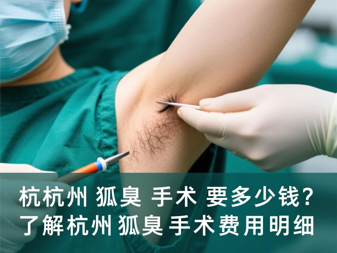 杭州狐臭手术要多少钱？了解杭州狐臭手术费用明细