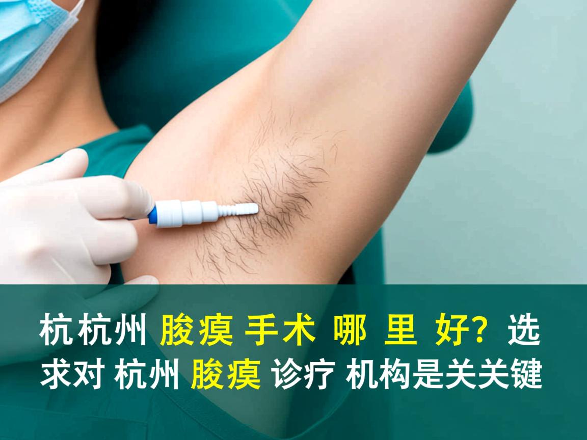杭州腋臭手术哪里好？选对杭州腋臭诊疗机构是关键