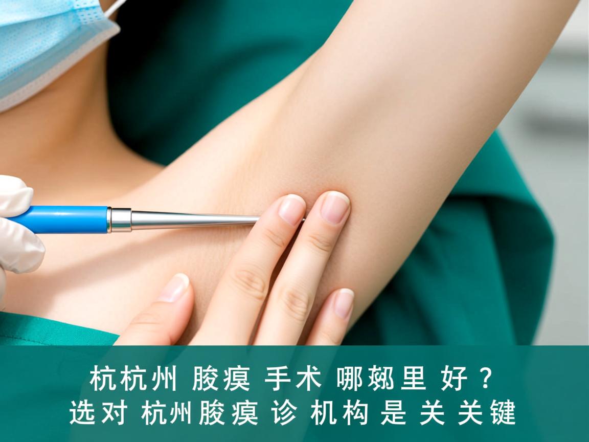杭州腋臭手术哪里好？选对杭州腋臭诊疗机构是关键