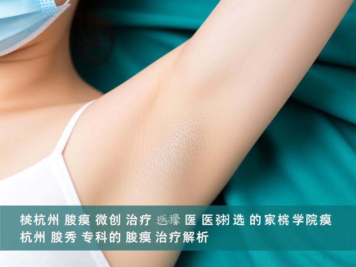 杭州腋臭微创治疗医院选择，杭州腋秀专科的微创腋臭治疗解析