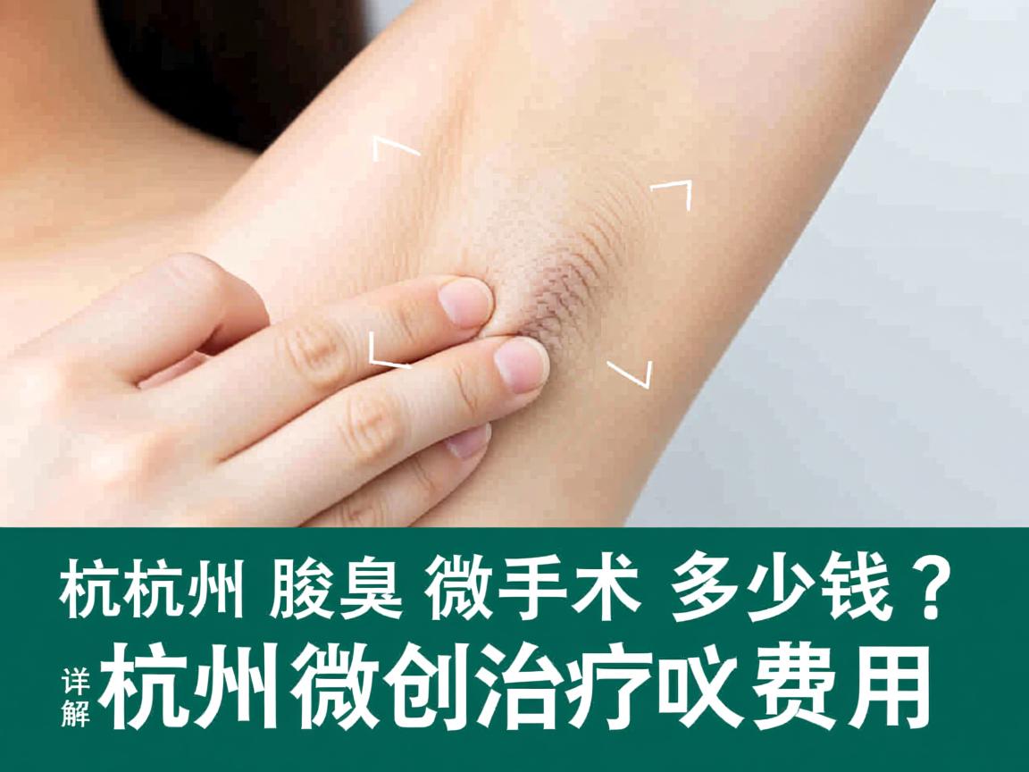 杭州腋臭微创手术多少钱？详解杭州微创治疗腋臭费用