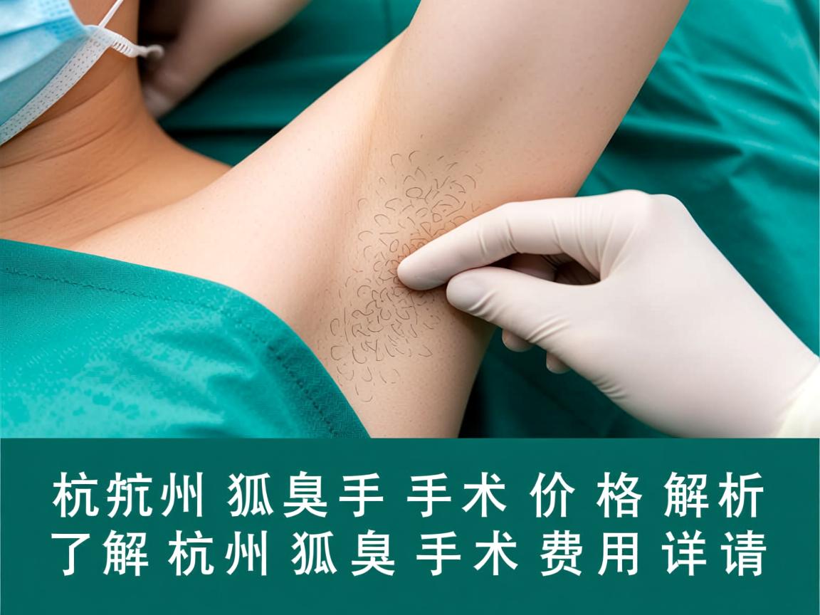 杭州狐臭手术价格解析，了解杭州狐臭手术费用详情
