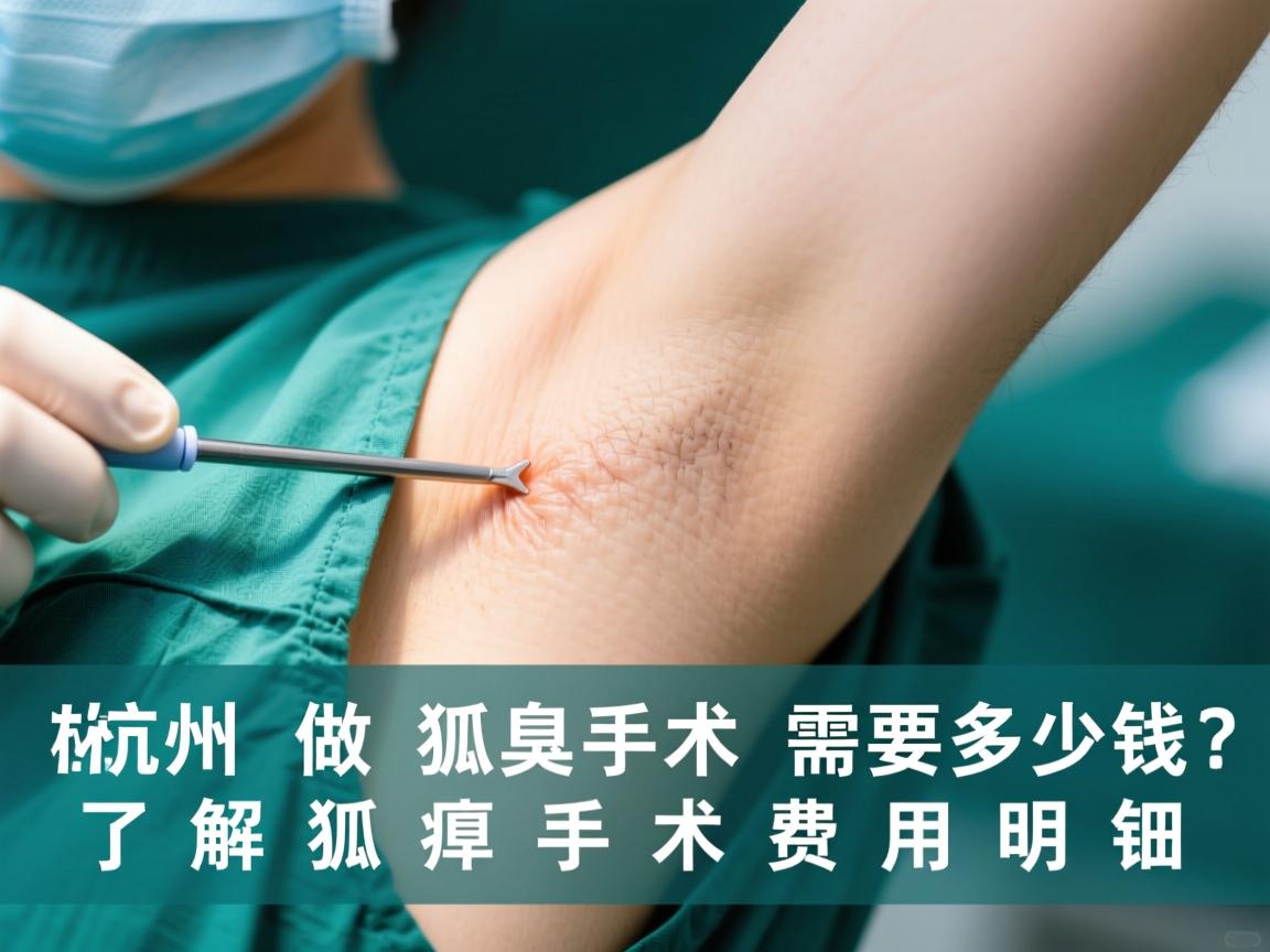 在杭州做狐臭手术需要多少钱？了解狐臭手术费用明细