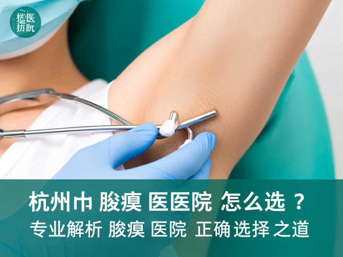 杭州腋臭医院怎么选？专业解析腋臭医院的正确选择之道