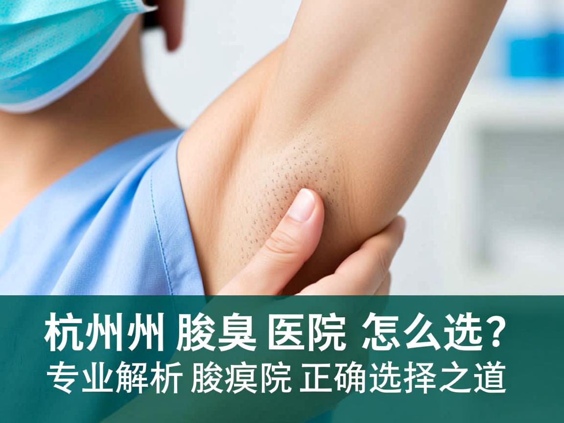 杭州腋臭医院怎么选？专业解析腋臭医院的正确选择之道