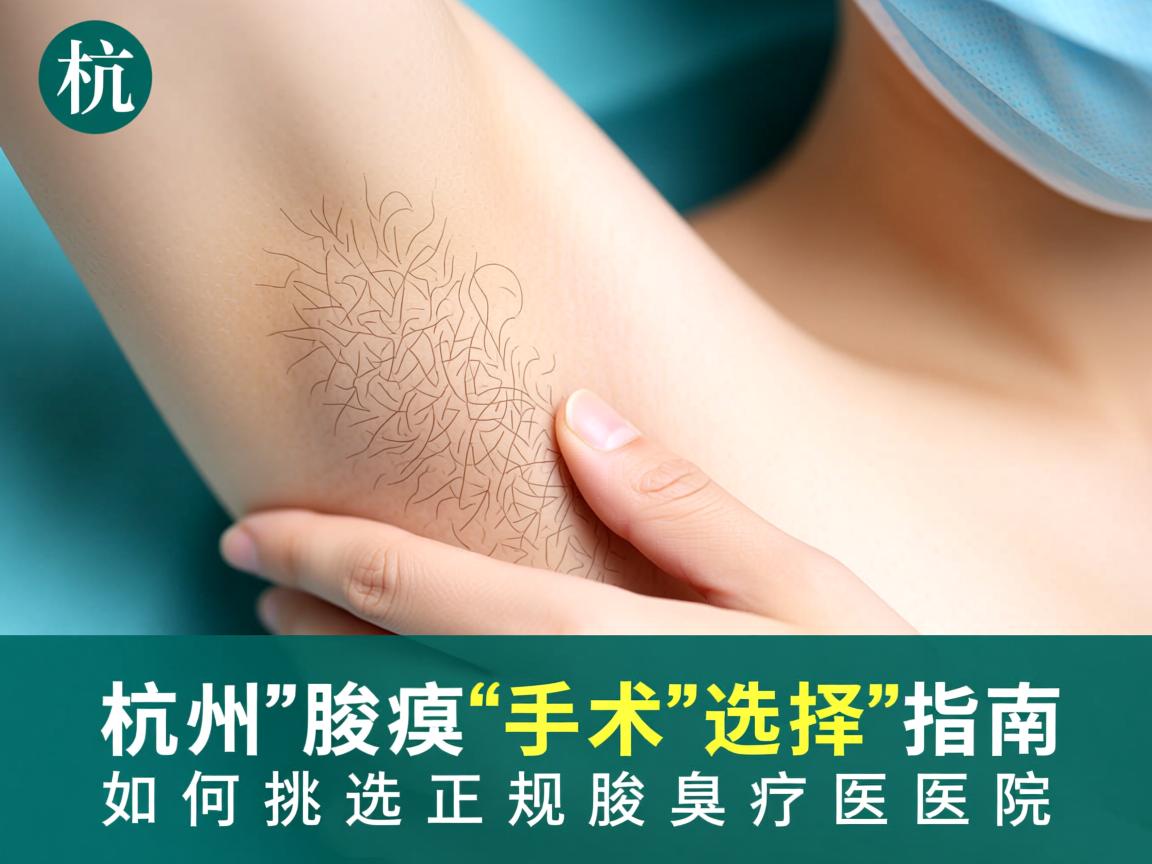 杭州腋臭手术选择指南，如何挑选正规腋臭诊疗医院