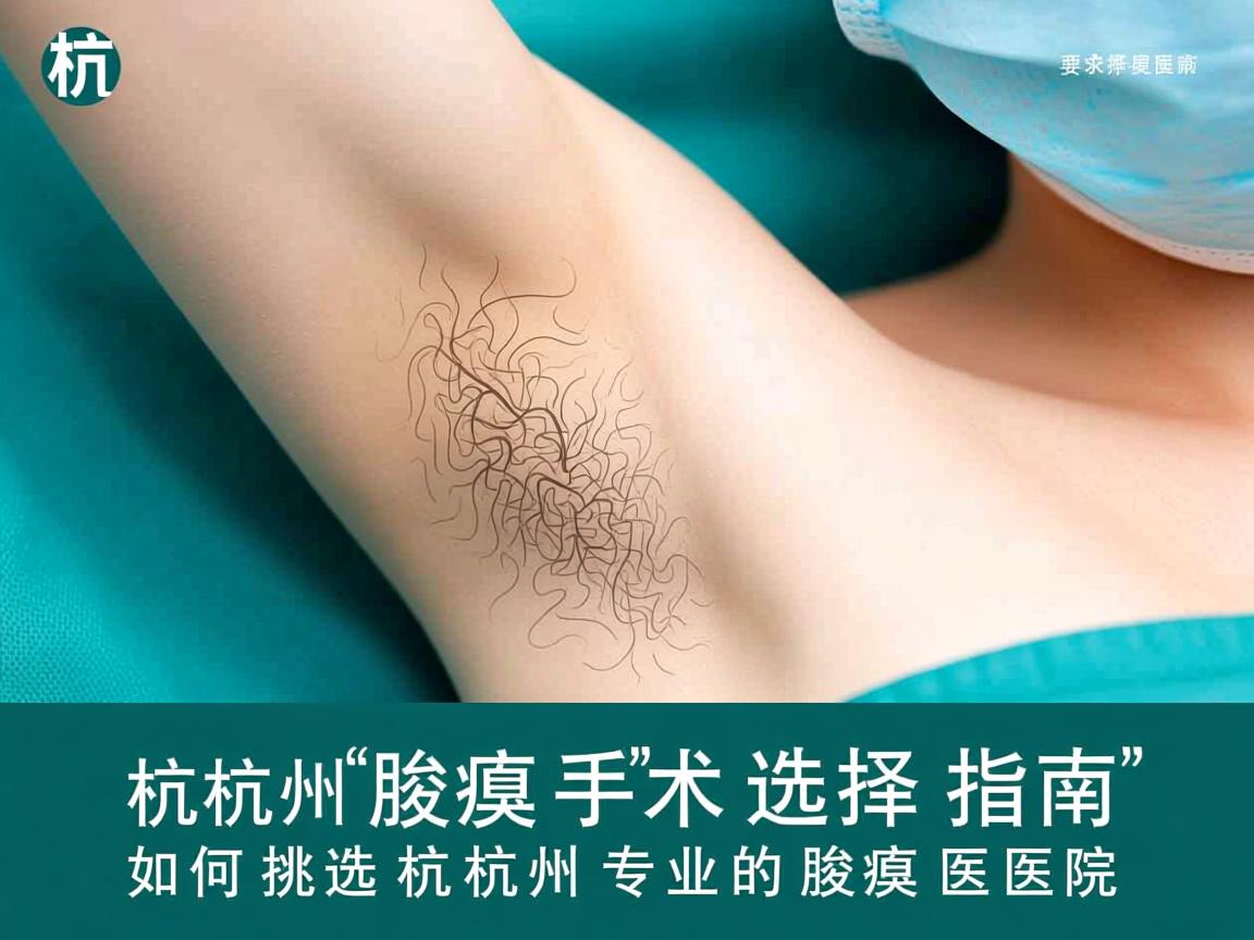 杭州腋臭手术选择指南，如何挑选杭州专业的腋臭医院