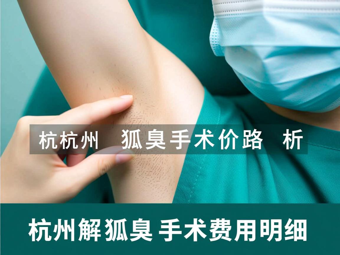 杭州狐臭手术价格解析，了解杭州狐臭手术费用明细