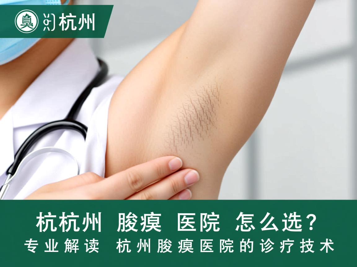 杭州腋臭医院怎么选？专业解读杭州腋臭医院的诊疗技术