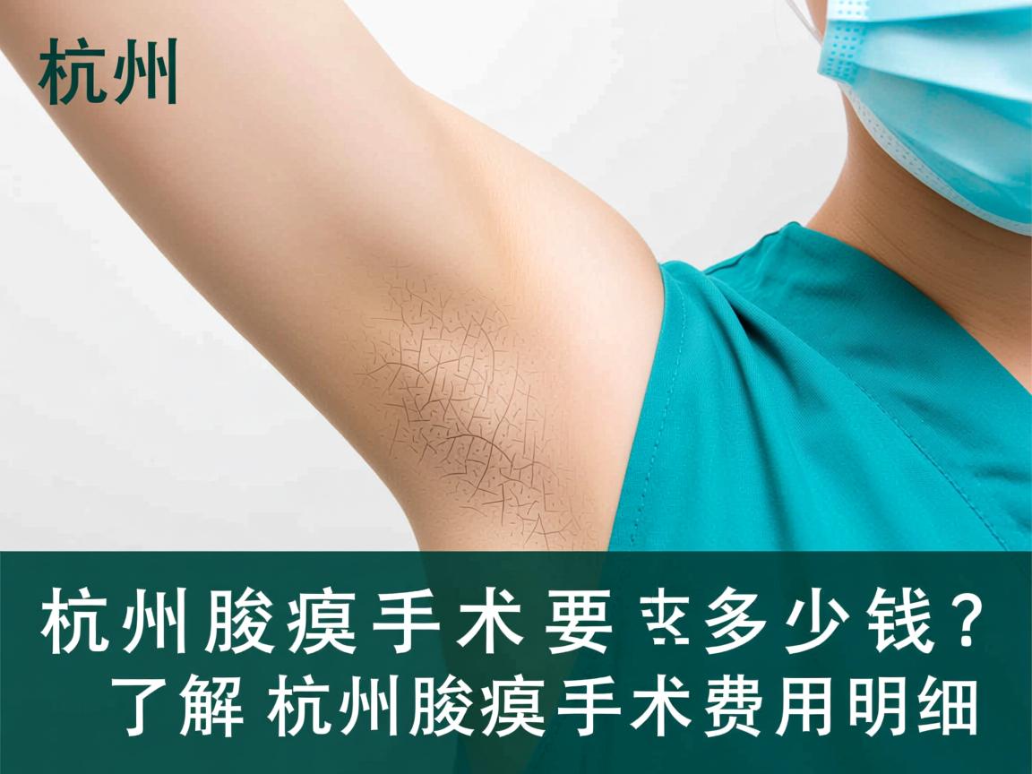 杭州腋臭手术要多少钱？了解杭州腋臭手术费用明细