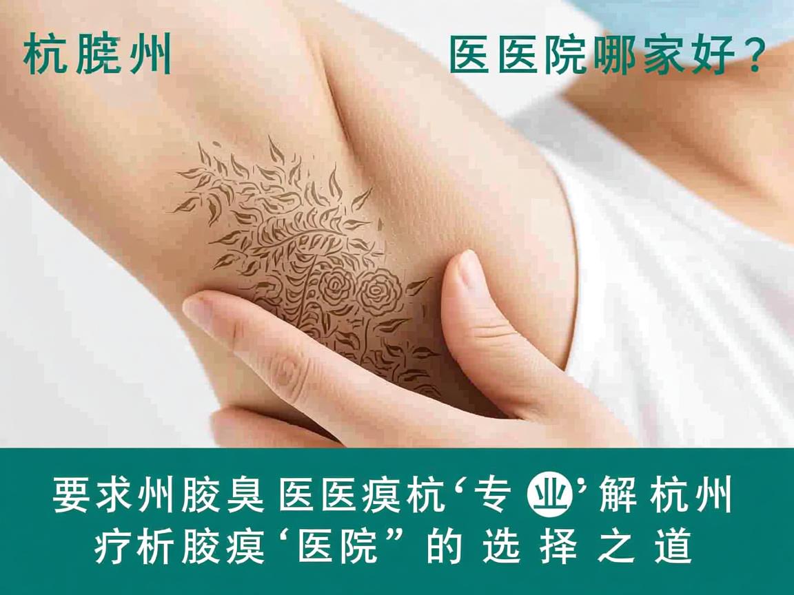 杭州腋臭医院哪家好？专业解析杭州腋臭医院的选择之道