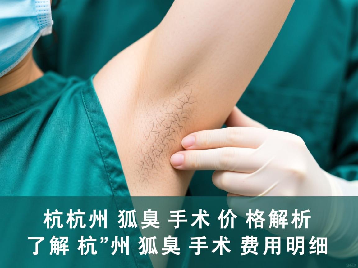 杭州狐臭手术价格解析，了解杭州狐臭手术费用明细