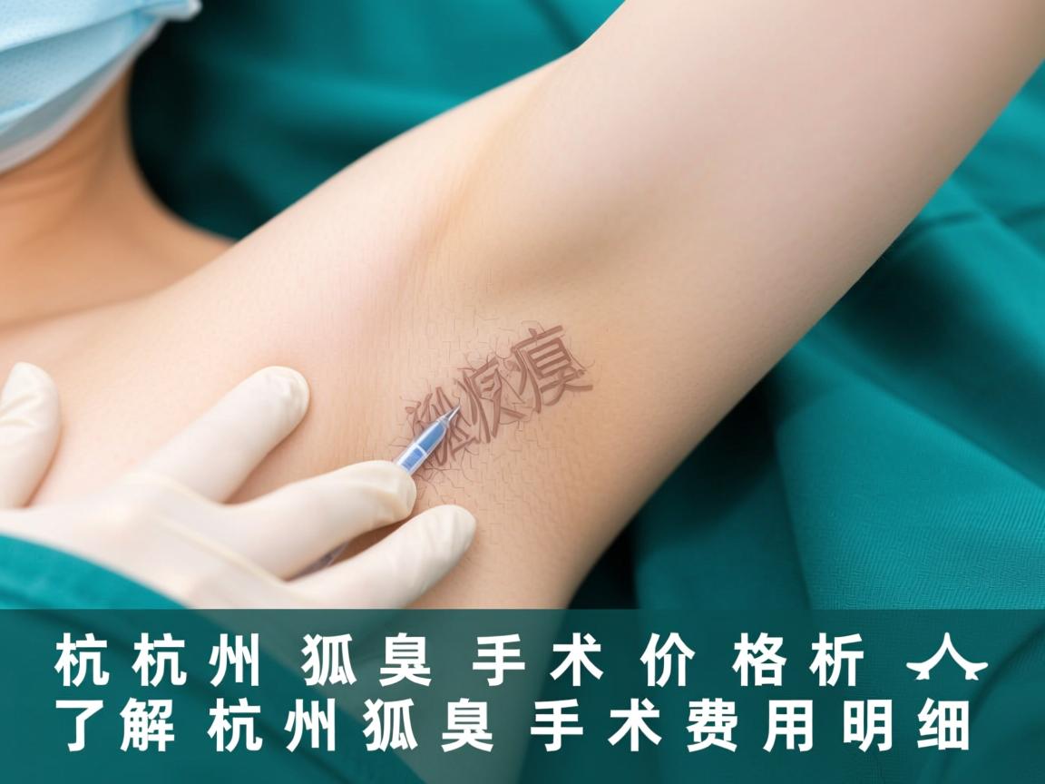 杭州狐臭手术价格解析，了解杭州狐臭手术费用明细