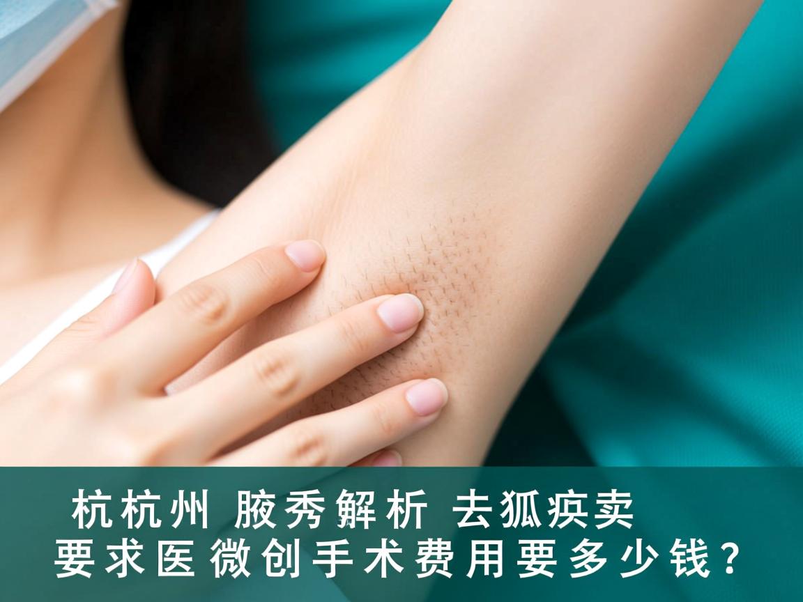 杭州腋秀解析，杭州去狐臭微创手术费用要多少钱？