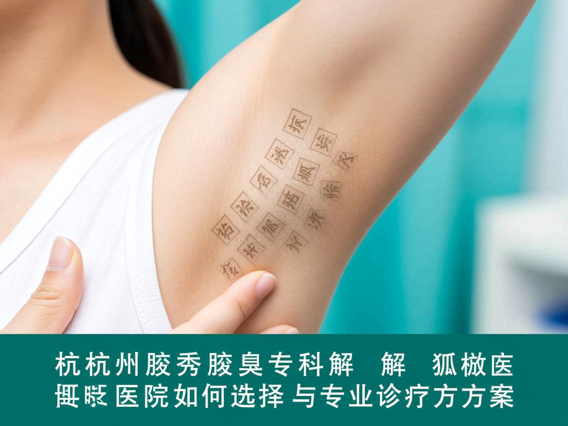 杭州腋秀腋臭专科解析，杭州治疗狐臭医院如何选择与专业诊疗方案