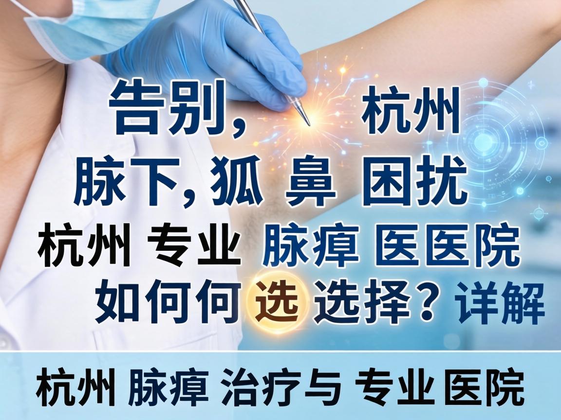 告别腋下狐臭困扰,杭州专业腋臭医院如何选择?详解杭州腋臭治疗与专业医院 告别腋下狐臭困扰,杭州专业腋臭医院如何选择?详解杭州腋臭治疗与专业医院