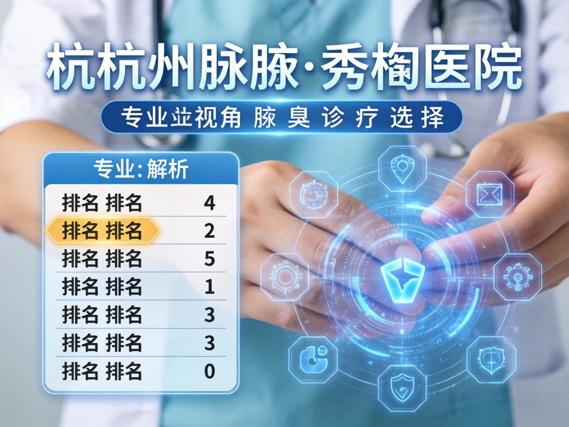 杭州腋秀医院排名解析，专业视角下的腋臭诊疗选择