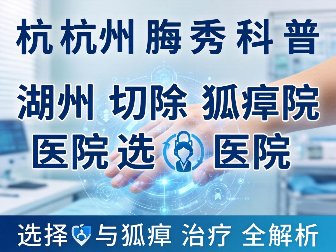 杭州腋秀科普，湖州切除狐臭医院选择与狐臭治疗全解析