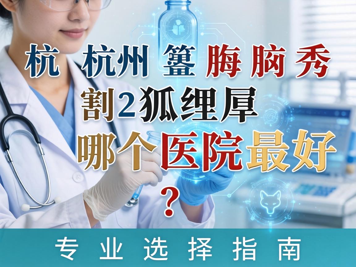 杭州腋秀解析，杭州割狐臭哪个医院最好？专业选择指南